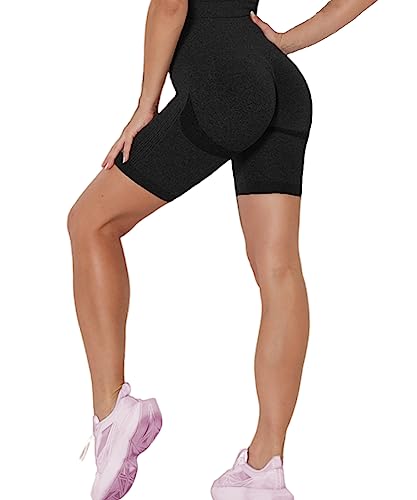 Merlvida Cintura Alta Leggins Cortos Mujer Push Up Pantalones Cortos Deporte sin Costuras Gym Shorts...