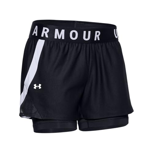 Under Armour Play Up 2-in-1 Shorts, Pantalón Corto Mujer, Negro (black White), S