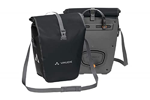 VAUDE Aqua Back – Juego de 2 bolsas para bici adaptables a la carga e impermeables, Negro, Talla...