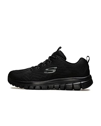 Skechers Graceful Get Connected, Zapatillas Mujer, Black Mesh Trim, 41 EU