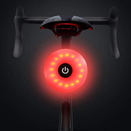 WASAGA Luz Trasera de Bicicleta, LED USB Recargable, Impermeable, Advertencia, 5 Modos, luz Trasera...