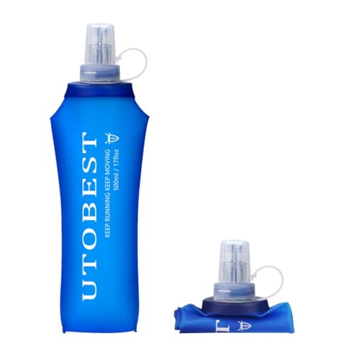 UTOBEST running soft flask,agua botellas flexible plegable,apto para Chaleco para correr,fácil de...