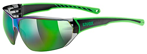 Uvex Sportstyle 204, Gafas De Ciclismo Unisex Adulto, Black-green, Talla Única