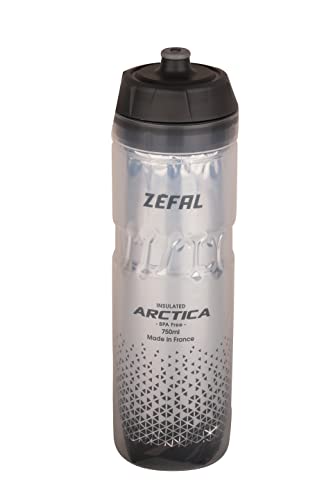 ZÉFAL Bidón Isothermo Arctica 75, 750ml, Unisex Adulto, Plateado y Negro, 750 ml