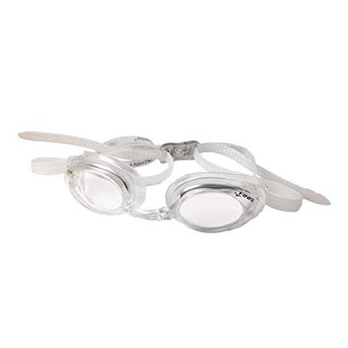 FINIS Lightning Gafas de natación (Racing, Entrenamiento, protección UV), Unisex, Transparente