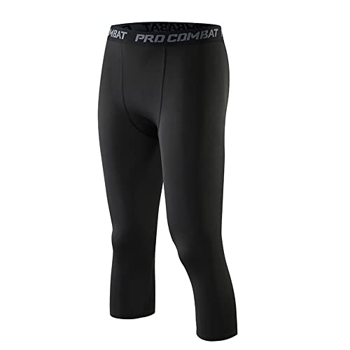 Smatstyle Mallas Hombre 3/4 Leggings Pantalones de Compresión para Hombre Pantalones Deportivos de...