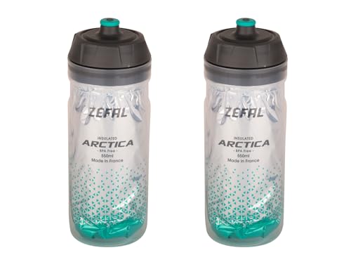 ZEFAL Pack Arctica 55 - Lote de 2 bidones para bicicleta 550ml - Bidon Ciclismo Isotermico - Inodoro...