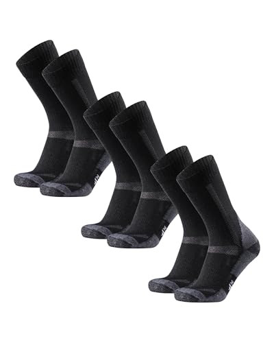 DANISH ENDURANCE Calcetines Antiampollas Senderismo, Lana Merino Transpirable, Hombre y Mujer, 3...