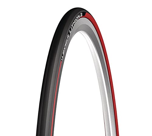 Michelin LITHION 2 Cubierta para Bicicleta, Deportes y Aire Libre, Rojo, 700X25