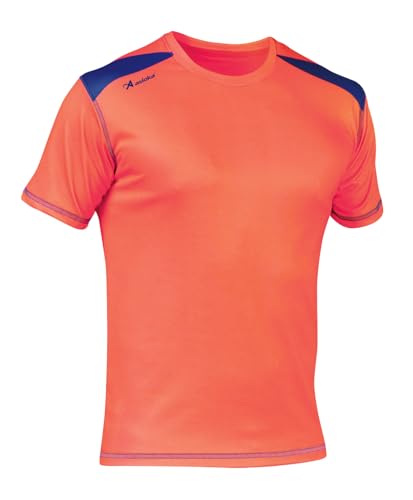 ASIOKA 182/17 Camiseta de Running técnica combinada Unisex para Adultos de m/Corta, Naranja/Royal,...