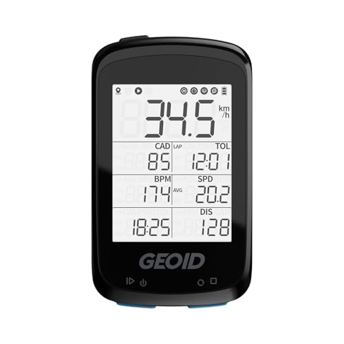 GEOID CC500 GPS Computadora de Bicicleta Ciclocomputador 2,5’’ Pantalla, IPX6 cuentakilómetros...