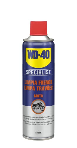 WD-40 34061 Specialist motorbike, Limpia frenos, Color Blanco, 500 ml