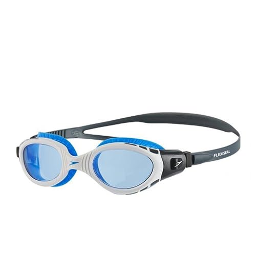 Speedo Futura Biofuse Flexiseal Dual Gafas de natación Unisex Adulto, Blanca, Talla Única