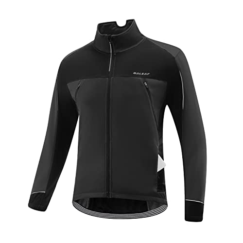 BALEAF Chaqueta de invierno para hombre, resistente al viento, softshell, térmica, bolsillos...