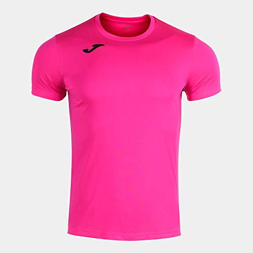 Joma Record II - Camiseta de Running, Hombre, Rosa (Rosa Fluor), L