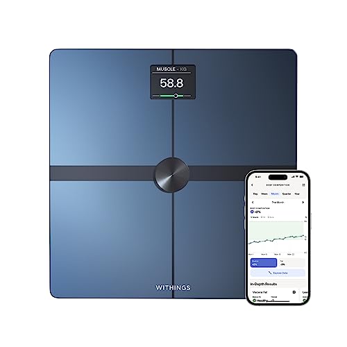 Withings Body Smart - Bascula de baño con Composición Corporal Avanzada (Peso, Grasa Corporal,...