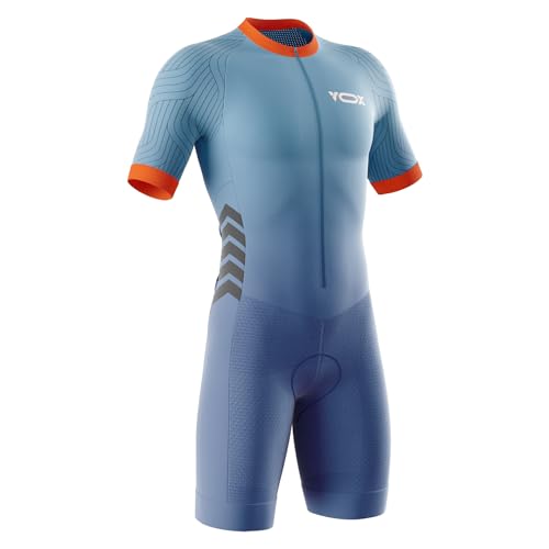 Traje de Triatlón Hombres,Conjunto de Traje de triatlón de Manga Corta para Hombre,Traje de...