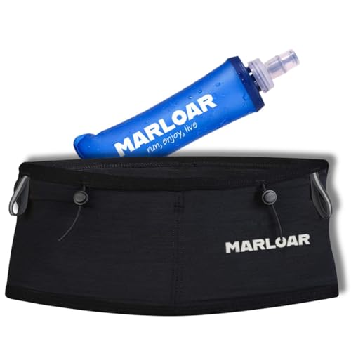 MARLOAR Cinturon Running + Soft Flask 250ml de Regalo - Riñonera Running - Cinturon Correr Incluye...