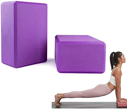 PIQIUQIU 2 Bloques de Yoga, Espuma de Eva Antideslizante de Alta Densidad para Yoga, Pilates,...