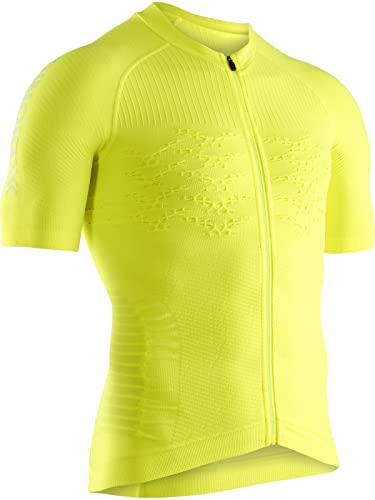 X-Bionic Effektor 4.0 Bike Zip Short Sleeve Shirt, Hombre, Phyton Yellow/Arctic White, S