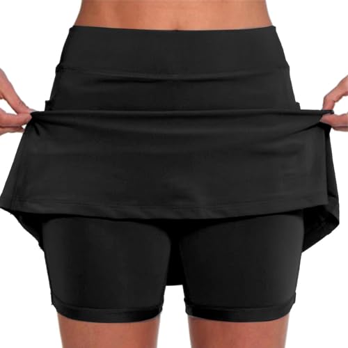 Yeeteepot Falda Deportiva para Mujer Cintura Alta Tenis Faldas Pantalón Skorts de Golf Yoga Fitness...