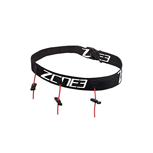 ZONE3 Cinturón Portadorsal, Adultos Unisex, Black/Red, tamaño único