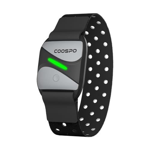 COOSPO HW807 Banda Frecuencia Cardiaca Brazo Bluetooth 5.0 Ant+ con Memoria, HRV Entrenamiento de...