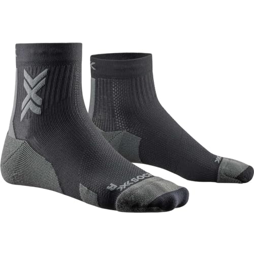 X-Socks Run Discover Ankle, Calcetines, Unisex adulto, Black/Charcoal, 42-44