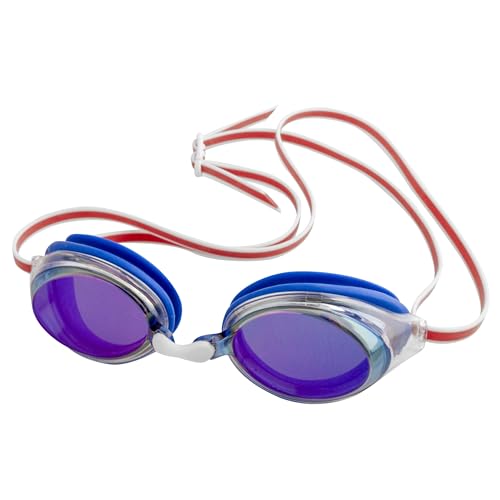 FINIS Gafas unisex Ripple azul rojo, espejo/negro, talla única, 3.45.026.345