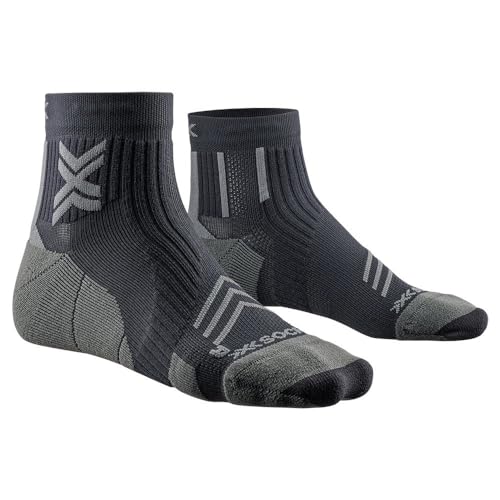 X-Socks Run Expert Ankle, Calcetines, Unisex adulto, Black/Charcoal, 42-44