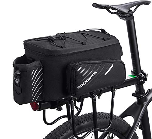 ROCKBROS Bolsa Trasera de Bicicleta para Portaequipajes Alforja Multifuncional Extensible 9-12L para...