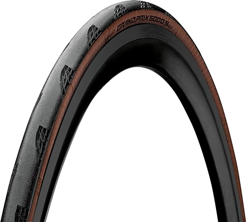 Continental Grand Prix 5000 S TR Bicycle Tire, Unisex-Adult, Black/Transparent, 28', 700 x 28C