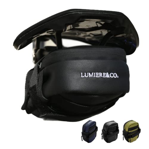Lumiere & Co. Bolsa negra para sillín de Bicicleta, Bolsa para sillín de Bicicleta, Bolsa para...