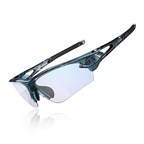 ROCKBROS Gafas de Ciclismo Fotocromáticas, Lente Inteligente Protección UV400 para MTB Bicicleta...