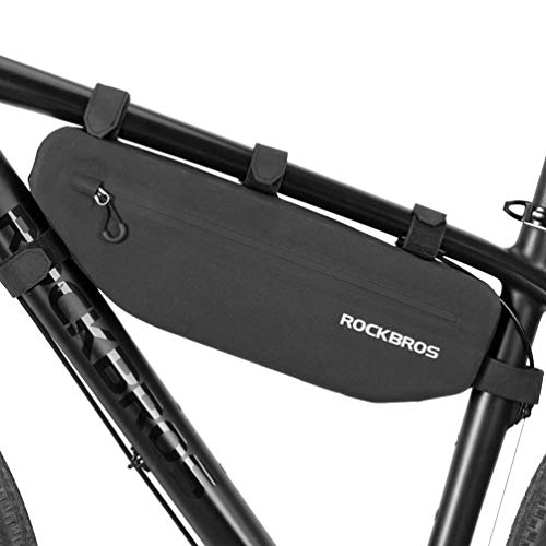 ROCKBROS Bolsa Triangular para Cuadro de Bicicleta Impermeable Ajustable Frontal de Tubo para...
