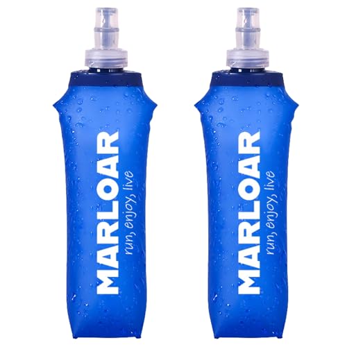 MARLOAR Soft Flask - Botella Plegable - Botella Plegable Silicona - pack de 2 unidades de Soft Flask...