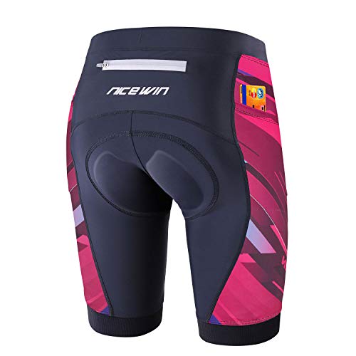 NICEWIN Shorts Biker para Mujer Mallas Acolchadas para Ciclismo Leggings Cortos para Montar en...