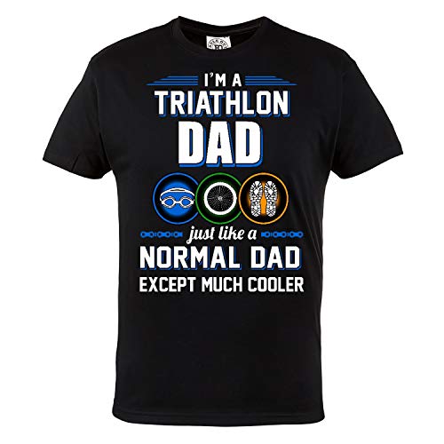 Rule Out T-Shirt para Hombre. Triathlon Dad. Nadar. Bicicleta. Correr. Iron Man. Casual Wear (Talla...