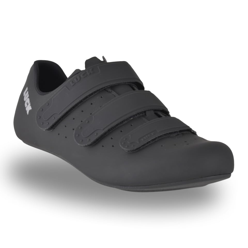 LUCK MAX Zapatillas de Ciclismo de Carretera para Hombre y Mujer. Triple Tira de Velcro para un...