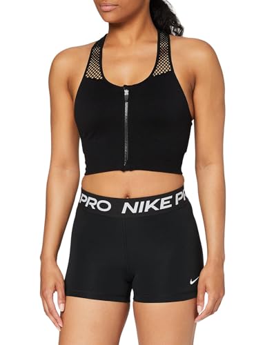 Nike W NP 365 Short 3' Shorts, Womens, Black/(White), Large