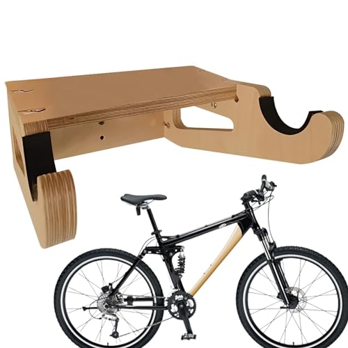 Soporte Bicicleta Madera Pared - Cuelga Bicis Pared Madera | Colgador y Organizador de Ciclismo...