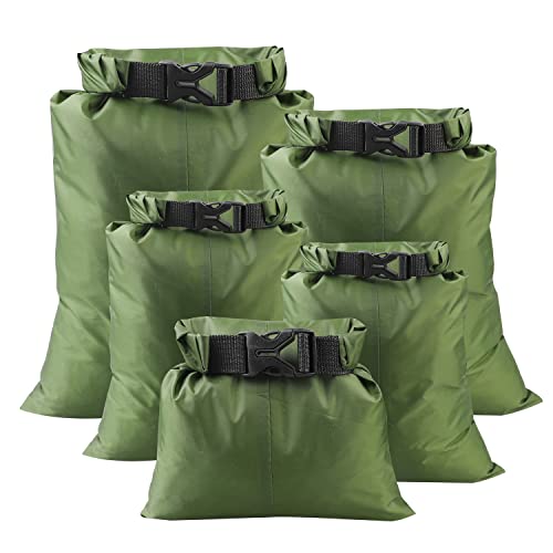 Lanjue 5 Piezas Bolsas Secas, 1,5/2,5/3,5/4,5/6L Bolsas Estancas Impermeable, Bolsas Estancas...