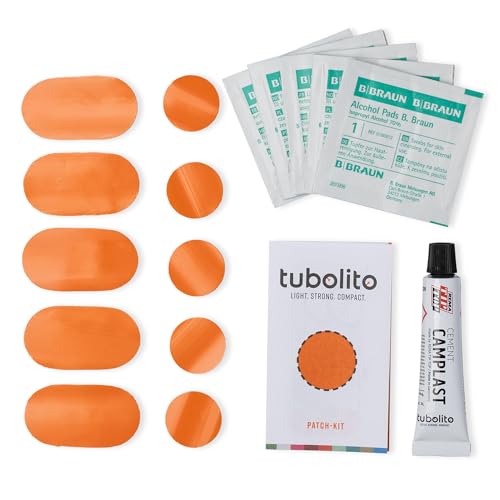 Tubolito Flix Kit de reparación de pinchazos, Unisex Adulto, Naranja, Talla única
