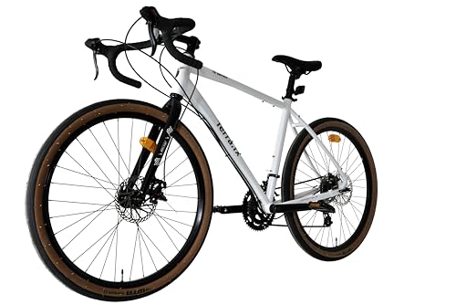 Corelli Bike Liga Terra.fx Gravel Bike Bicicleta, aluminio, 27,5 pulgadas (marrón/blanco), altura...