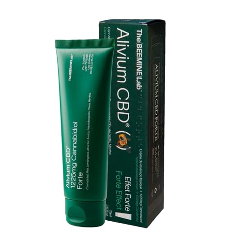 ALIVIUM CBD Forte - Crema de masaje efecto frío-calor - Árnica, Menta, Alcanfor y Miel - Músculos...