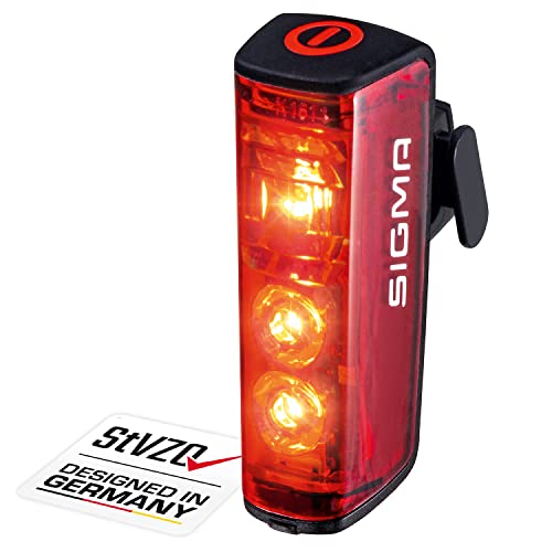 SIGMA SPORT BLAZE Luz led para bicicleta, luz trasera a batería con luz de freno homologada por la...