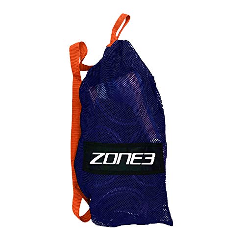 ZONE3 Large Mesh Swim Training Aids Bolsa, Unisex Adulto, Azul y Naranja, tamaño único