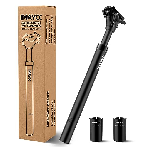 IMAYCC Tija Telescopica MTB, Tija con Suspension [Ø27,2/30,9/31,6], Aleación de Aluminio Tija...