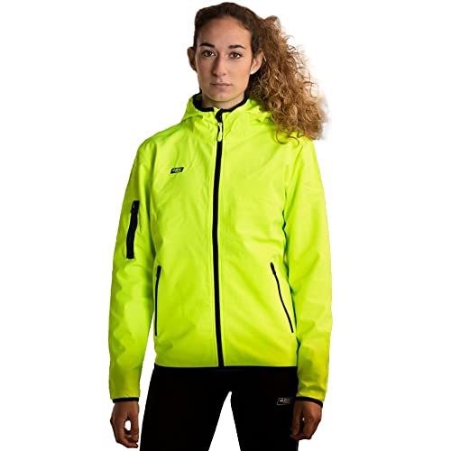 42K RUNNING - Chaqueta técnica 42k SOFTSHELL Amarillo Fluor-Negro