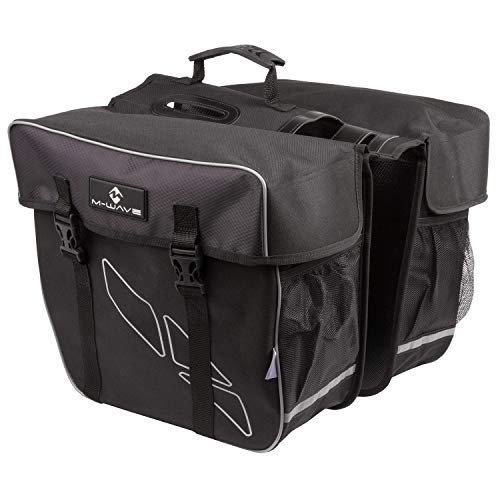 M-Wave Day Tripper Double Pannier Alforjas traseras Dobles, Capacidad 30 l, Unisex, Negro